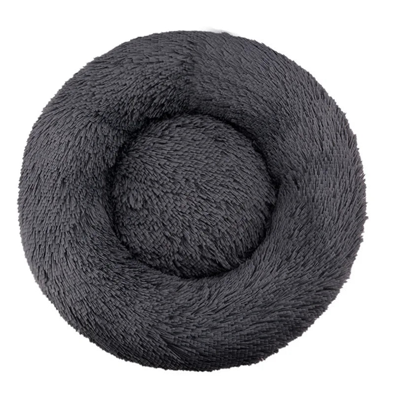 Washable Round Plush Dog Bed