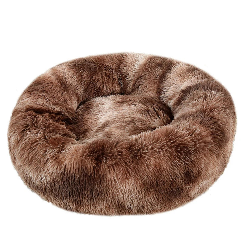 Washable Round Plush Dog Bed
