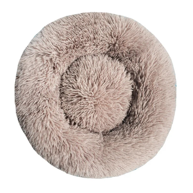 Washable Round Plush Dog Bed