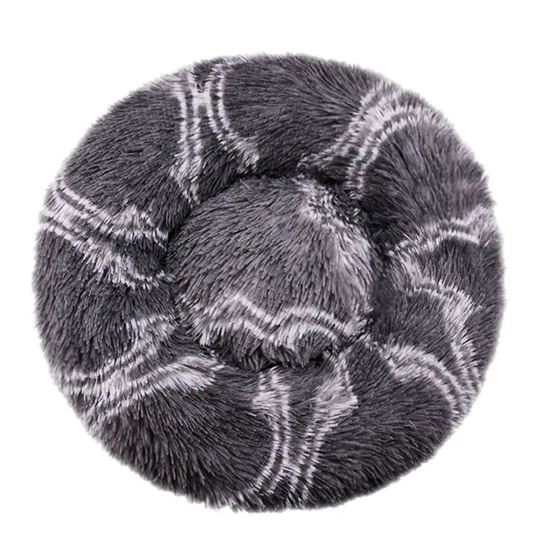 Washable Round Plush Dog Bed
