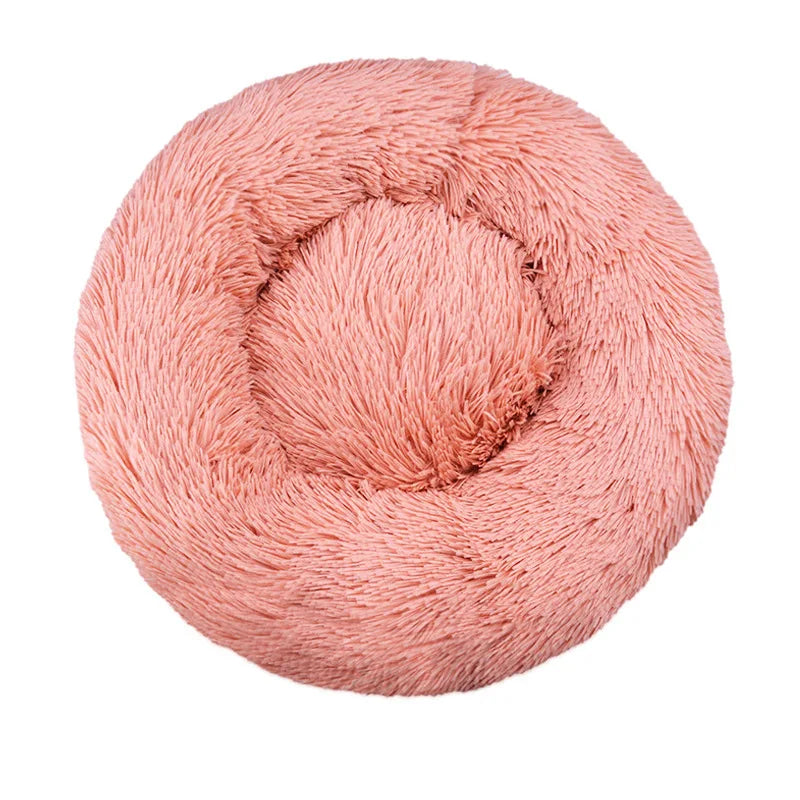 Washable Round Plush Dog Bed
